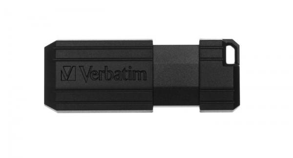 USB kľúč, 64GB, USB 2.0, 10/4MB/sec, VERBATIM "PinStripe", čierny