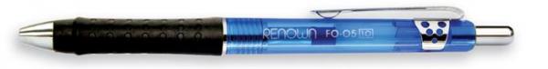 Guľôčkové pero, 0,5 mm, stláčací mechanizmus, FLEXOFFICE, "Renown", modré
