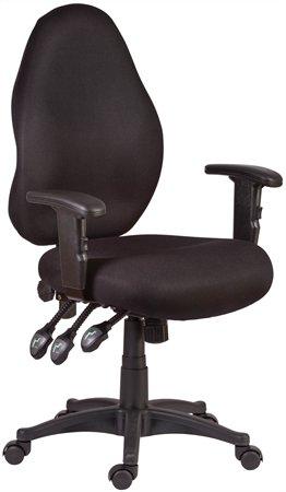 . Manažérska stolička, čalúnená, čierny podstavec, "7201", čierna