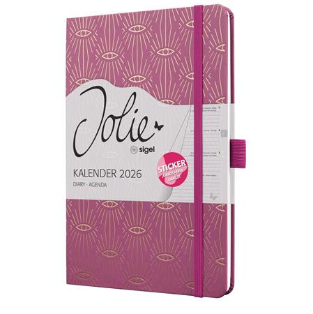 Diár, A5, týždenný, 2026, tvrdá obálka, SIGEL "Jolie", Mystic Mauve 2