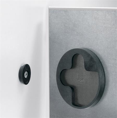 Magnetická, sklenená tabuľa, 46x91 cm, SIGEL "Artverum® ", biela tehla