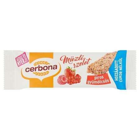 Cereálna tyčinka, 20 g, CERBONA, červené ovocie