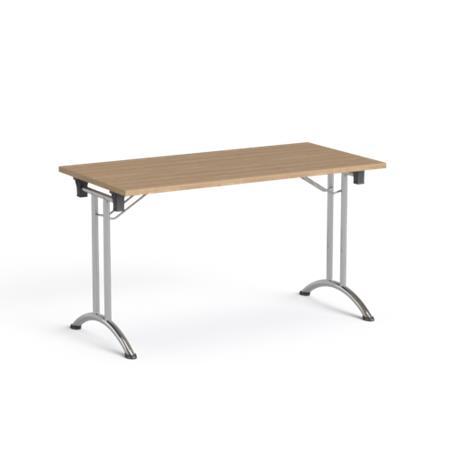 Skladací konferenčný stôl, skladacie kovové nohy, 130x65 cm, MAYAH "Freedom SV-93", jaseň