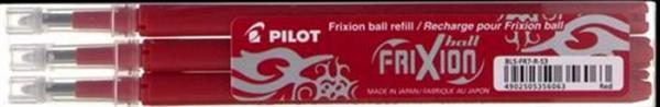 Náplň do rollerov, 0,35 mm, odstrániteľná, PILOT "Frixion Ball/Clicker" 07, červená