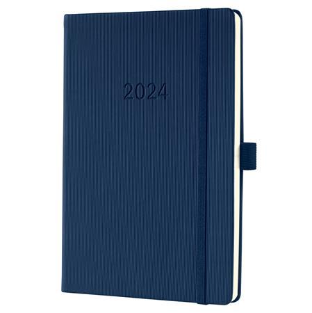 Zápisník, A5, týždenný, 2024, tvrdý obal, SIGEL "Conceptum", modrá