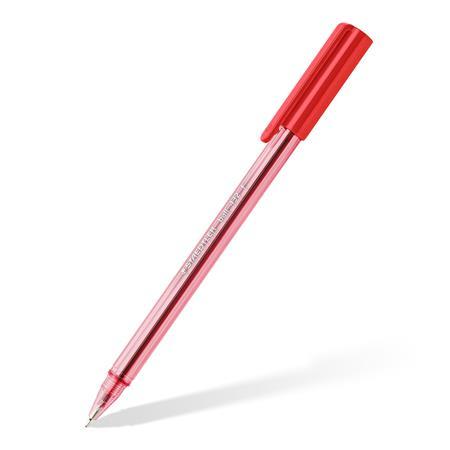 Guľôčkové pero, 0,3 mm, kužeľový hrot, STAEDTLER "Ball", červené