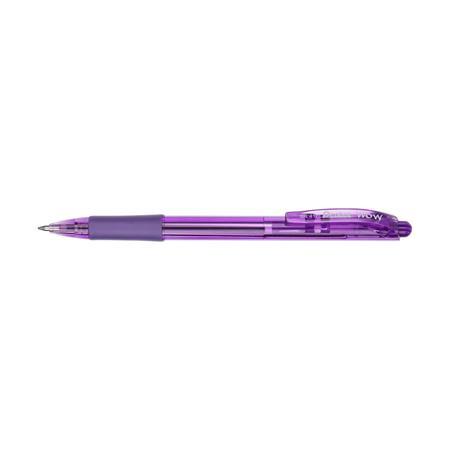 Guľôčkové pero, 0,35 mm, stláčací mechanizmus, PENTEL "BK417", fialová