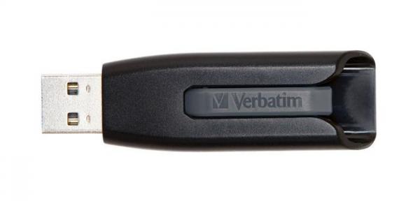 USB kľúč, 64GB, USB 3.0, 60/12 MB/sec, VERBATIM "V3", čierny-sivý