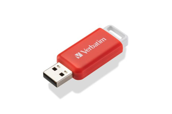 USB kľúč, 16GB, USB 2.0, VERBATIM "Databar", červený 3