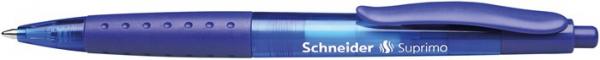 Guľôčkové pero, 0,5 mm, stláčací mechanizmus, SCHNEIDER "Suprimo", modré