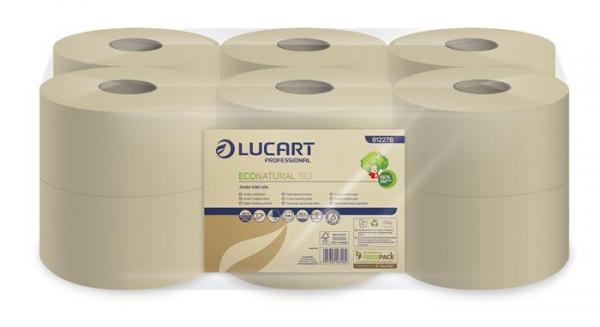 Toaletný papier, 2-vrstvový, veľký kotúč, 160 m, priemer 19 cm, LUCART "EcoNatural 19 J",