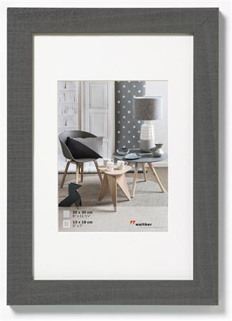 . Obrazový rám, drevený, 10x15 cm, "Home"  sivý