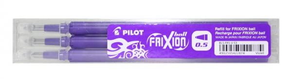 Náplň do rollerov, 0,25 mm, odstrániteľné písmo, PILOT "Frixion Clicker/Ball" 05, fialová