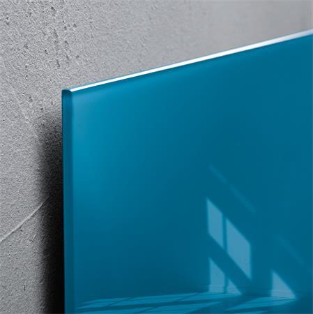 Magnetická skelená tabuľa, 48x48 cm, SIGEL "Artverum®", modrá