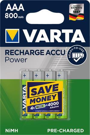 VARTA Mikrotužkové batérie "Ready2Use", 4x, AAA, 800 mAh