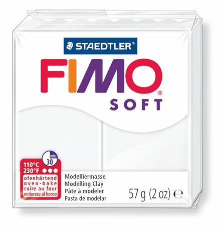 Modelovacia hmota, 57 g, polymérová, FIMO "Soft", biela
