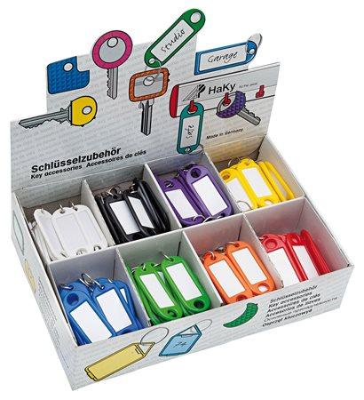 Kľúčové štítky, displej 200 ks, WEDO, 8 rôznych farieb