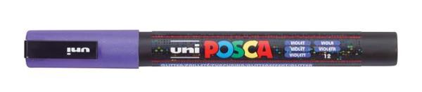 Dekoračný popisovač, 0,9-1,3 mm, UNI "Posca PC-3ML", lesklá fialová