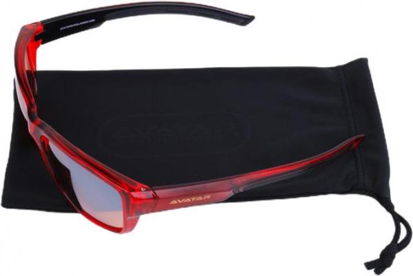 Slnečné okuliare "Red Knight", HD sklíčka, AVATAR, červená