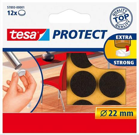 Ochranné podložky, proti poškriabaniu, 22 mm, TESA "Protect", hnedá