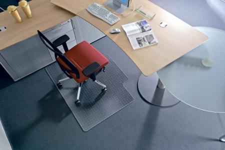 Podložka pod stoličku, na tvrdé podlahové krytiny, tvar L, 150x120  cm, RS OFFICE "Roll-o-