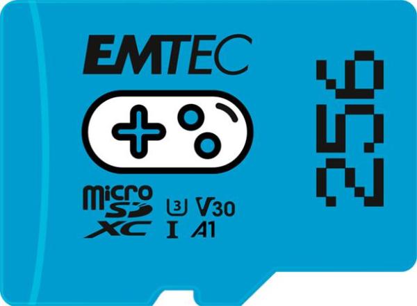 Pamäťová  karta, microSD, 256GB, UHS-I/U3/V30/A1, EMTEC "Gaming"