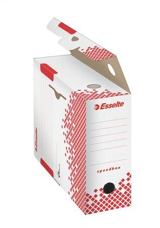 Archívny box, A4, 100 mm, recyklovaný kartón, ESSELTE "Speedbox", biely