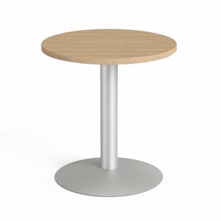 Konferenčný stôl, okrúhly, sivá kovová noha, O 60 cm, MAYAH "Freedom SV-57", jaseň
