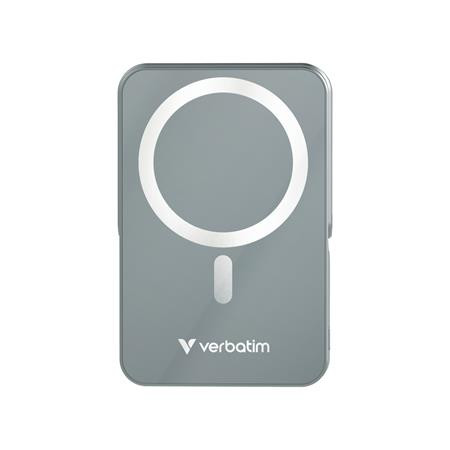 Power banka, externá batéria, magnetická (bezdrôtová), 10 000 mAh, stojanček, VERBATIM "Ch