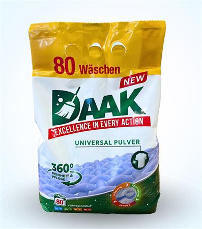 . Univerzálny prací prášok, 4,8 kg, na 80 praní, "Daak" 1