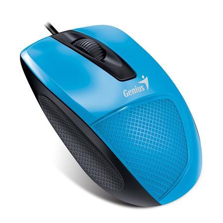 Myš, drôtová, optická, normálna veľkosť, USB, GENIUS "DX-150X", modrá