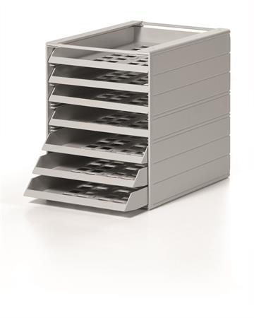Zásuvkový box na dokumenty, 7 zásuviek, DURABLE "Idealbox basic 7", sivá