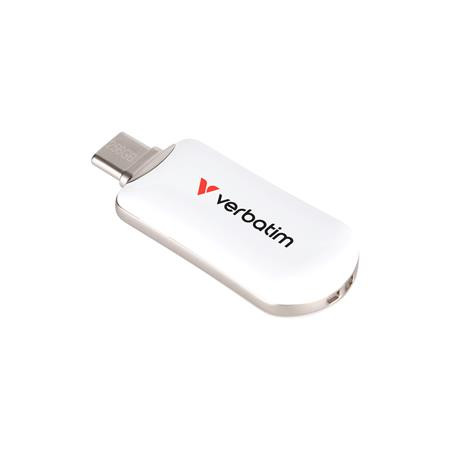 USB kľúč, 256GB, USB-C 3.2 Gen1, VERBATIM "Plectra", biely 2