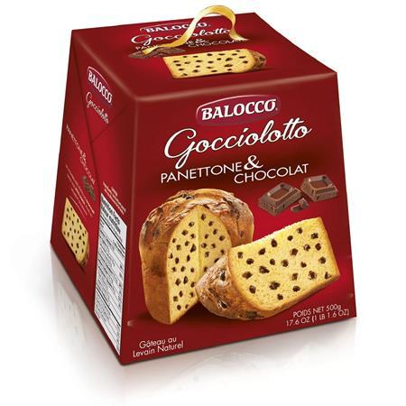 Koláč, 500 g, BALOCCO „Gocciolotto Panettone“ s čokoládovými kúskami