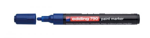 Lakový popisovač, 2-3 mm, EDDING "790", modrý
