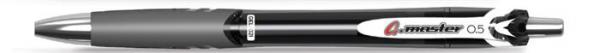 Gélové pero, 0,25 mm, stláčací mechanizmus, FLEXOFFICE, "G.master", čierne