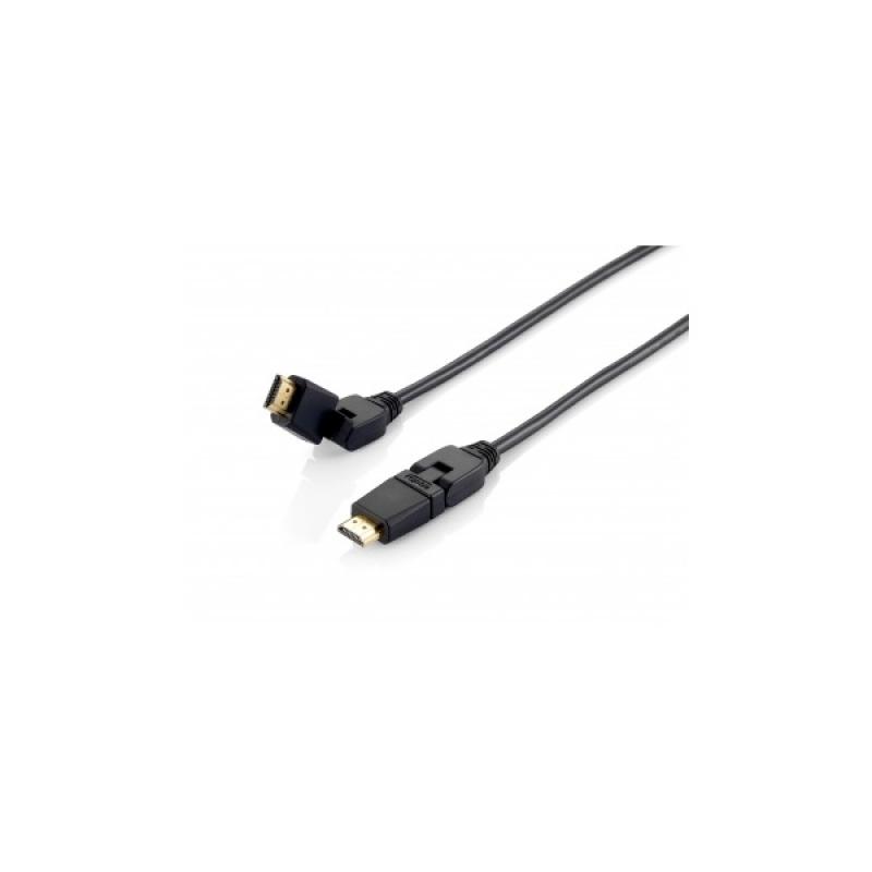Kábel HDMI, otočná hlava, 5 m, EQUIP