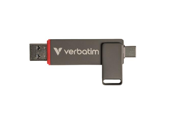 USB kľúč, 256GB, USB-A/C 3.2 Gen1, VERBATIM "Dual QuickStick", čierny 2