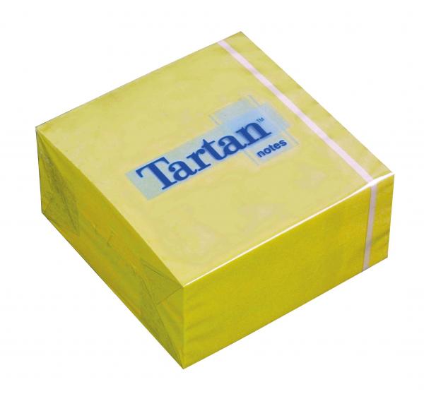 TARTAN 76x76 samolepiaci bloček, žltý, 400 listov