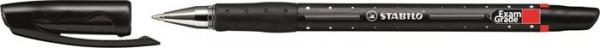 Guľôčkové pero,  0,45 mm, s vrchnákom, STABILO "Exam Grade", čierne