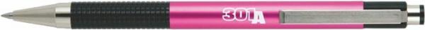 Guľôčkové pero, 0,24 mm, stláčací mechanizmus, ružové telo, ZEBRA "F301 A", modrá