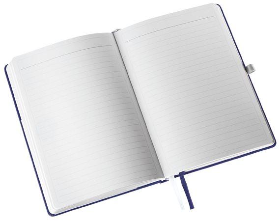 Zápisník, A5, linajkový, 80 strán, s tvrdou obálkou, LEITZ "Style", titánovo modrá