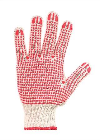 . Ochranné rukavice, polyester/bavlna, s protišmykovými bodkami