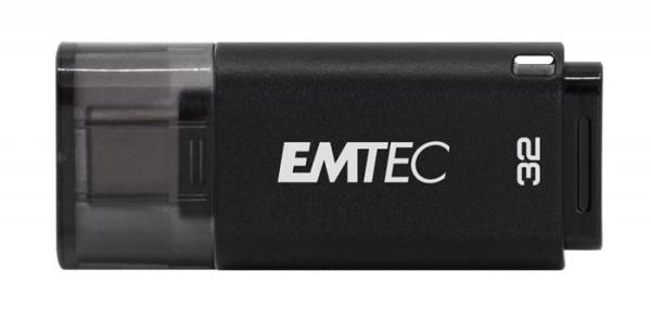 USB kľúč, 32GB, USB-C 3.2, EMTEC "D400 Type-C", čierna