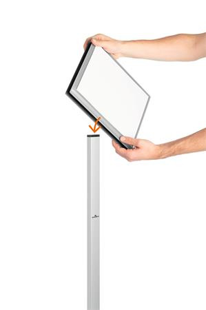 Podlahový stojan, vonkajší, A4, DURABLE „INFO STAND“, antracitovo sivý 6