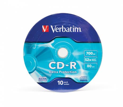 CD-R disk, 700MB, 52x, 10 ks, zmršťovacie balenie, VERBATIM "DataLife"