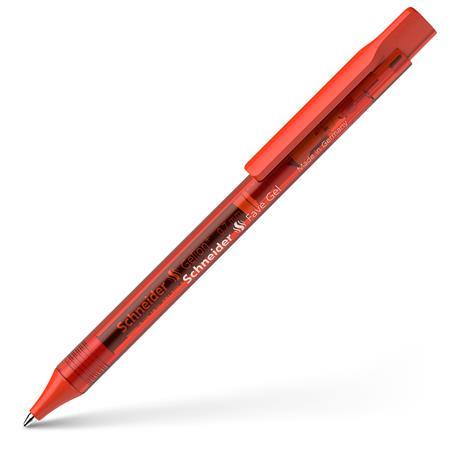 Gélové pero, 0,4 mm, stláčací mechanizmus, SCHNEIDER "Fave Gel", červené
