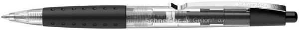 Gélové pero, 0,4 mm, stláčací mechanizmus, SCHNEIDER "Gelion +", čierna