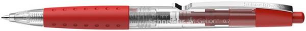 Gélové pero, 0,4 mm, stláčací mechanizmus, SCHNEIDER "Gelion +", červená