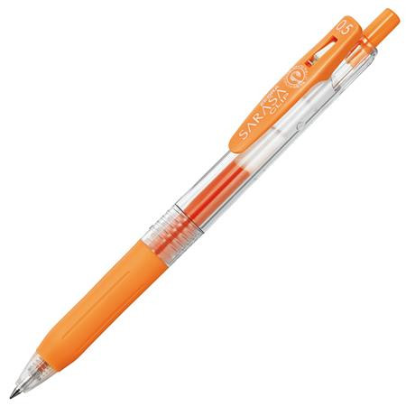Gélové pero, 0,33 mm, stláčací mechanizmus, ZEBRA "Sarasa Clip", oranžové